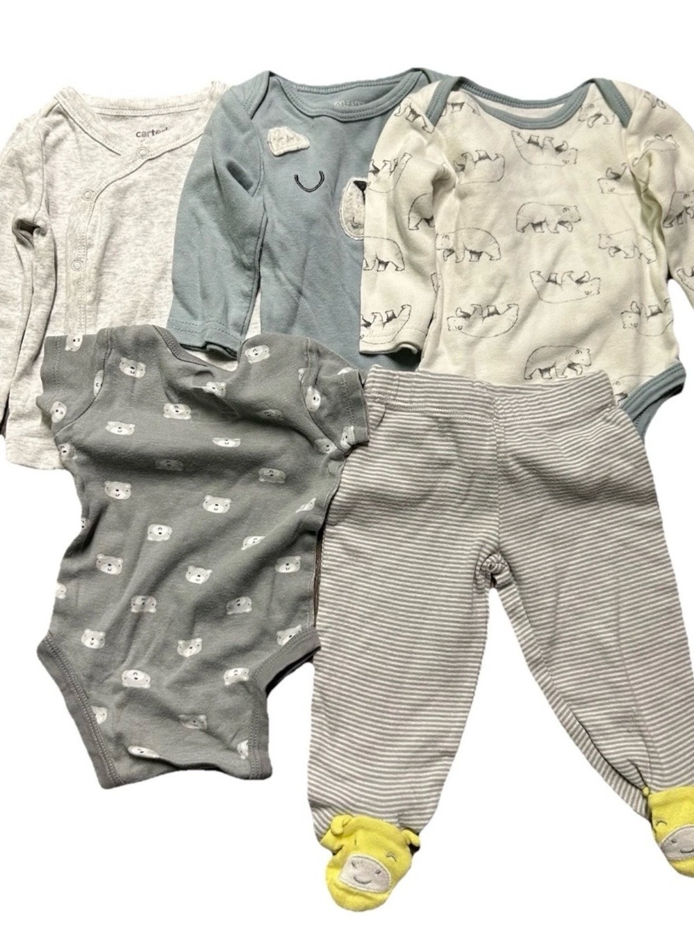 Baby Clothing Bears Long Short Sleeve Bodysuits Pants Size 3-6 Months